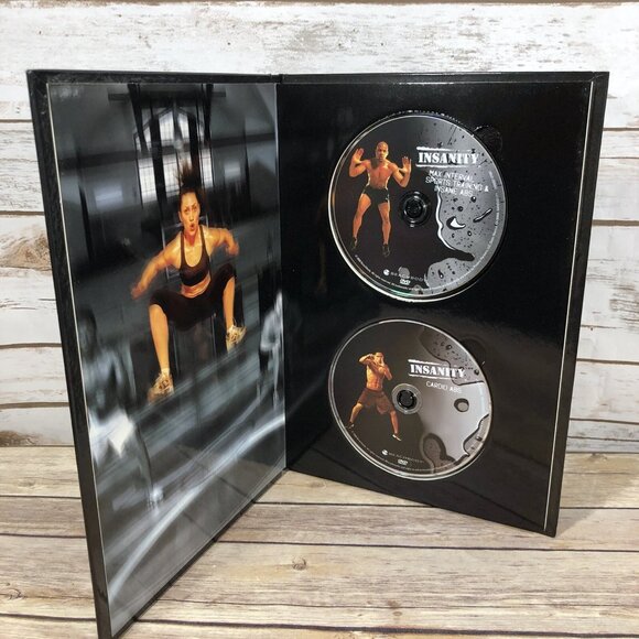 Insanity Total Body Workout Program Beach Body 10 Disc VD & Insane Abs DVD Lot - Picture 9 of 9